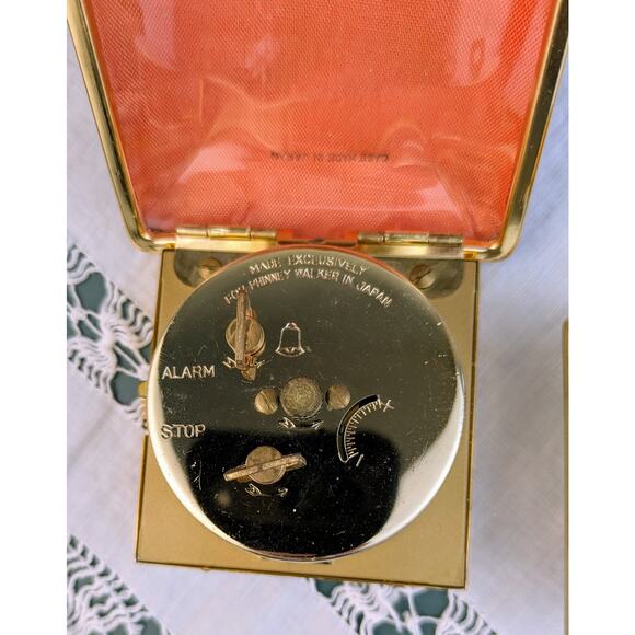 VTG Phinney-Walker + Sloan Fold Up Hard Case Travel Alarm Clocks Lot of 2 MCM - Picture 9 of 12